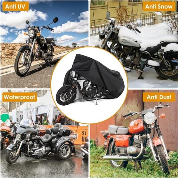 Motorcycle Cover All Season Universal Weather Waterproof Motorbike Cover - Picture 6 of 8